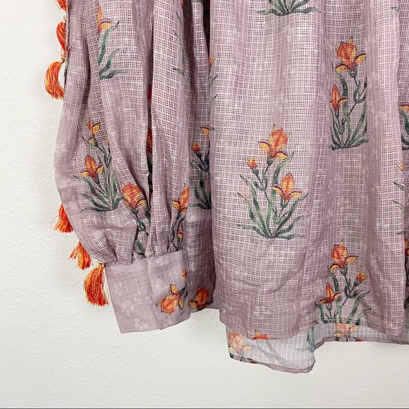 NWT Anthropologie Sachin Babi Acacia Tassel Blouse XS - Picture 8 of 10